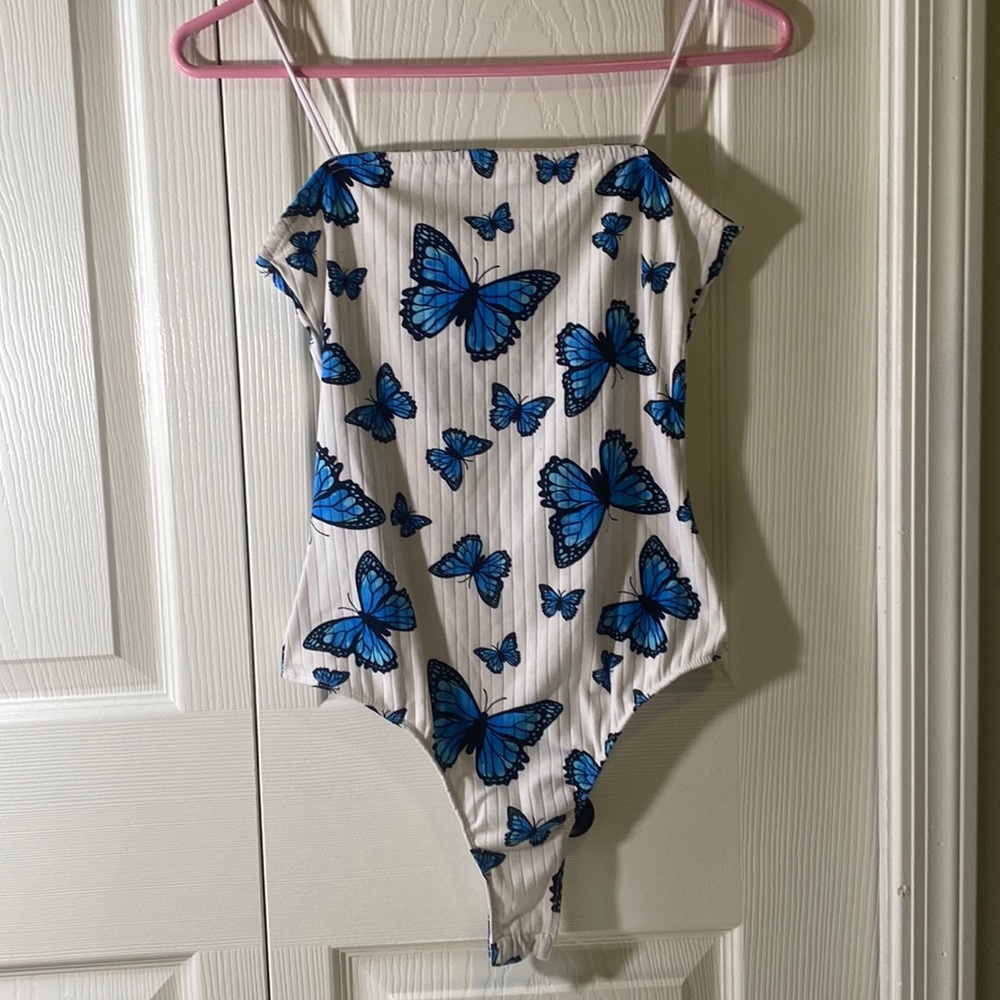 JCPENNEY Bodysuit With Butterfly Prints
